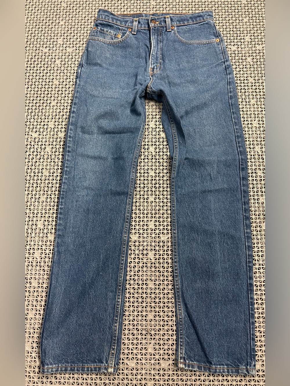 Vintage 90’s Levi’s 505 Dark Wash Straight-Leg Blue Jeans - Made in USA